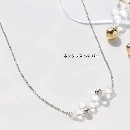 レシピNo.KR0567 ドイツ製アクリルバブルと銅玉のアクセサリー3種