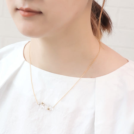 レシピNo.KR0567 ドイツ製アクリルバブルと銅玉のアクセサリー3種