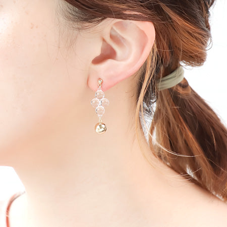 レシピNo.KR0567 ドイツ製アクリルバブルと銅玉のアクセサリー3種