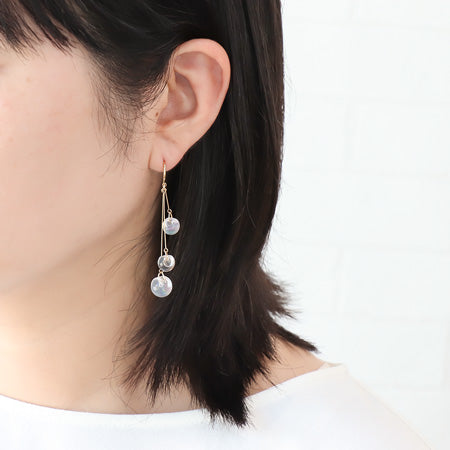 レシピNo.KR0596 ドイツ製アクリルスズマルのバブルピアス3種