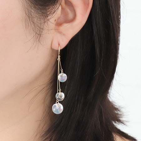 レシピNo.KR0596 ドイツ製アクリルスズマルのバブルピアス3種