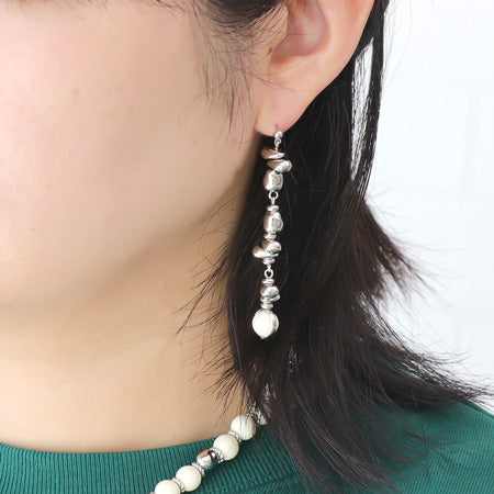 レシピNo.KR0699 ドイツ製アクリル丸とCCBパーツのネック&ピアス