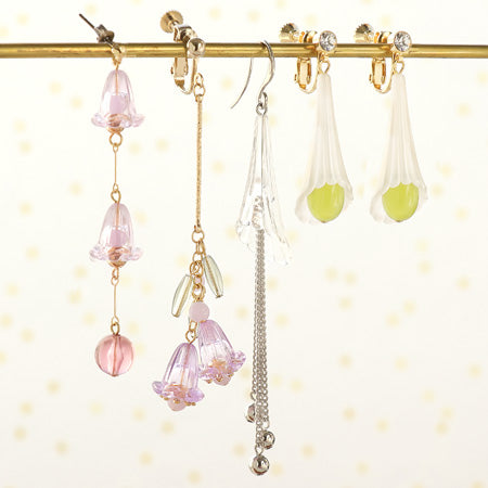 レシピNo.KR0701 ドイツ製アクリルのスワッグイヤーアクセサリー4種