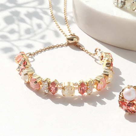 レシピNo.KR0728 貴和クリスタルラッカーイグナイトのブレス&イヤリング