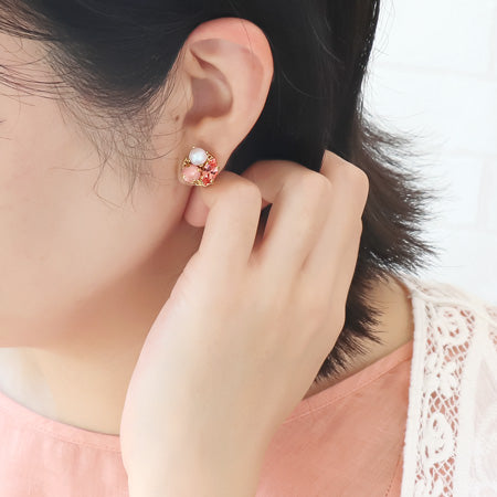 レシピNo.KR0728 貴和クリスタルラッカーイグナイトのブレス&イヤリング