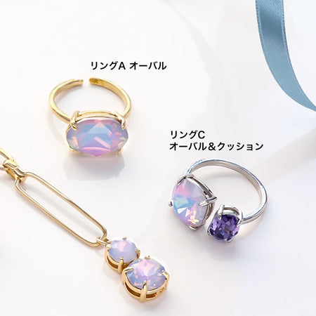 レシピNo.KR0756 貴和クリスタルのビジューアクセサリー4種