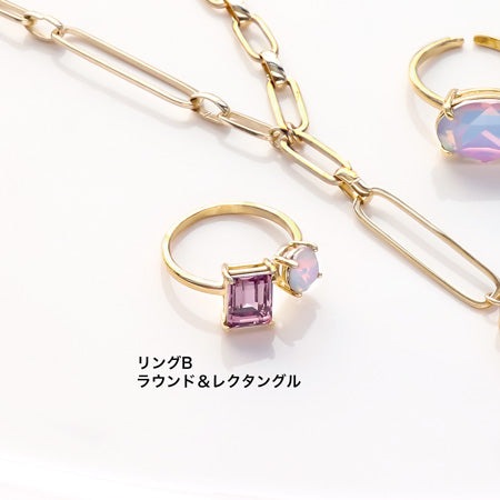 レシピNo.KR0756 貴和クリスタルのビジューアクセサリー4種