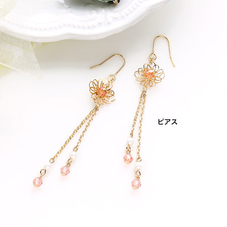 レシピNo.KR0774 浴衣スタイルにもおすすめ!イヤーアクセサリー3種