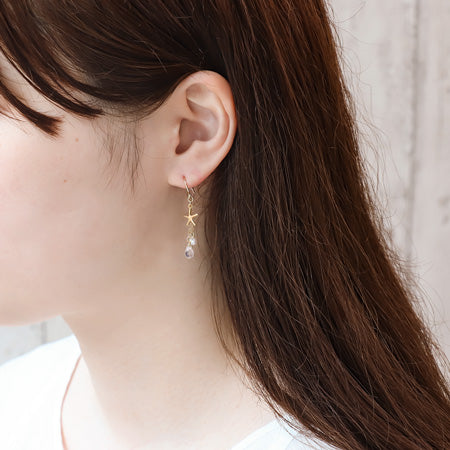 レシピNo.KR0814 K14ゴールドフィルドと半貴石のアクセサリー3種