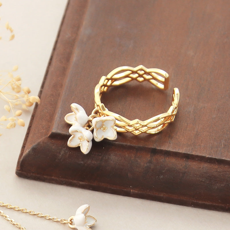 レシピNo.KR0871 チャームギンモクセイのリング&ピアス