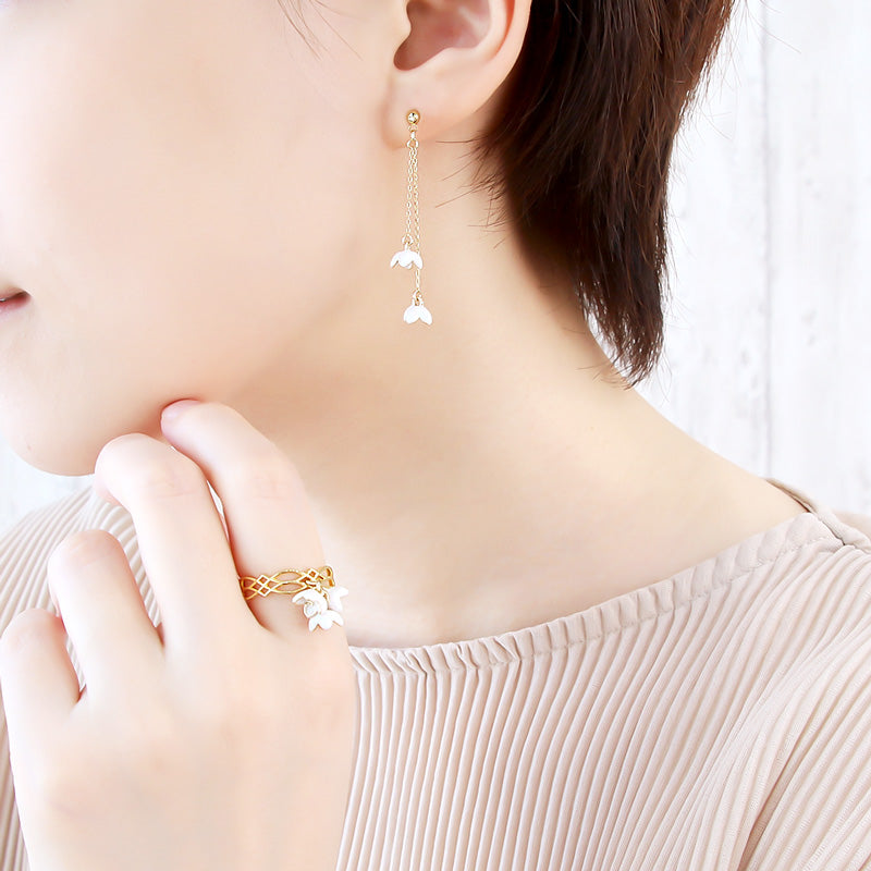 レシピNo.KR0871 チャームギンモクセイのリング&ピアス