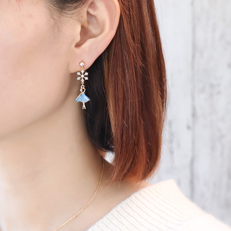 レシピNo.KR0876 バレリーナとプチビジューのネック&ピアス