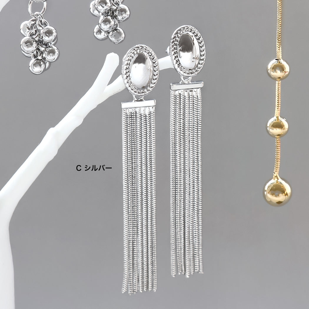 レシピNo.KR0897 メタリックデザインピアス3種
