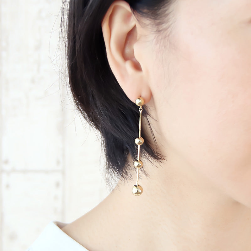 レシピNo.KR0897 メタリックデザインピアス3種
