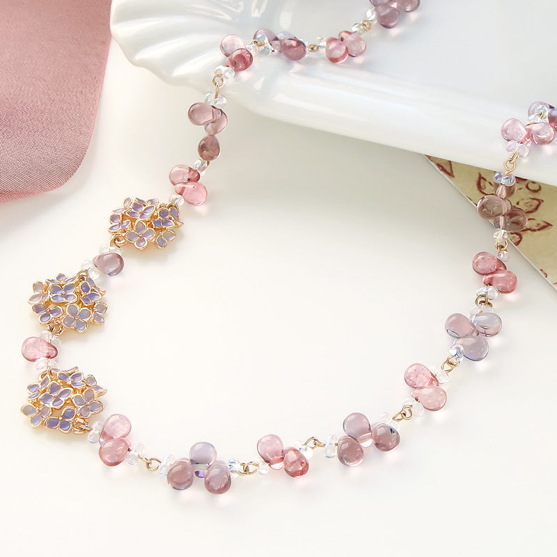 レシピNo.KR0969 チャーム紫陽花のネックレス