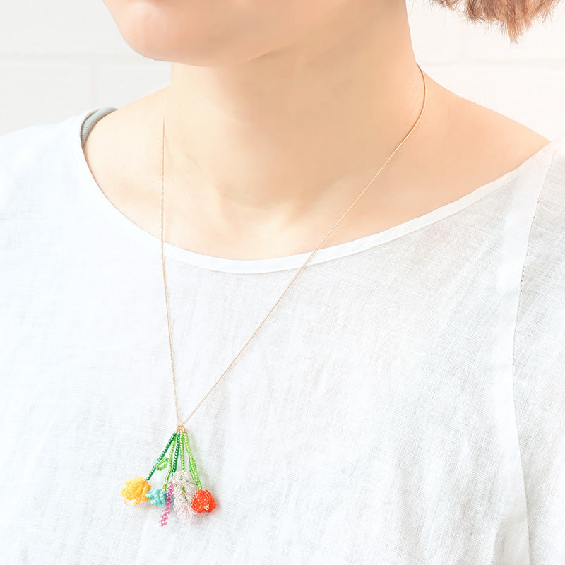 レシピNo.KR1033 ワイヤーフラワーの花束モチーフ