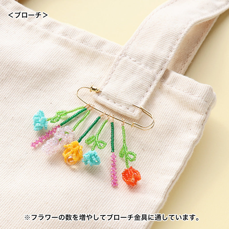 レシピNo.KR1033 ワイヤーフラワーの花束モチーフ