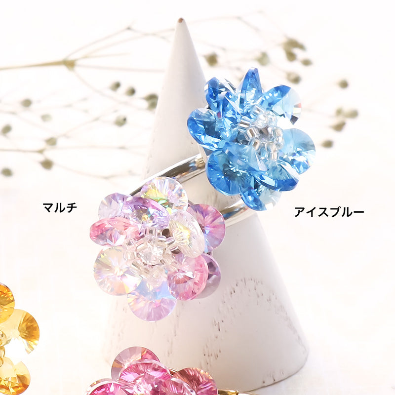 レシピNo.KR1131 貴和クリスタル#6428のフラワーリング