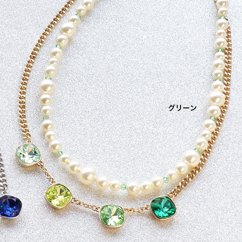 Recipe No. KR1171Kiwa crystalsLayered necklace