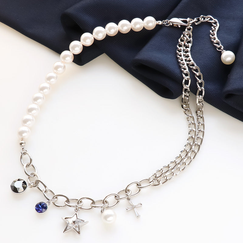 Recipe No. KR1172Kiwa crystalsand charm necklace
