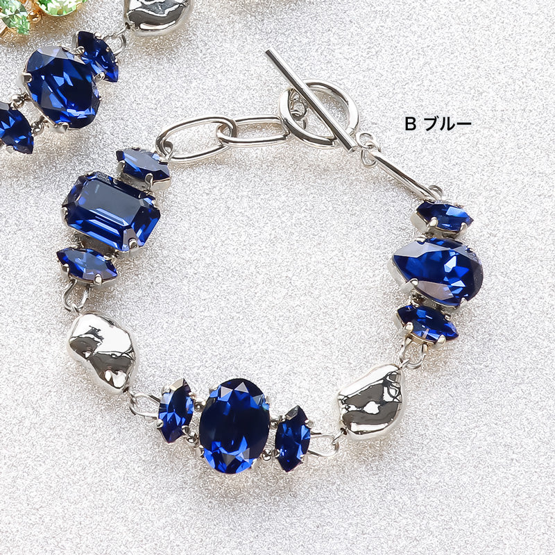 Recipe No. KR1174Kiwa crystals2 types of connected bijou bracelets