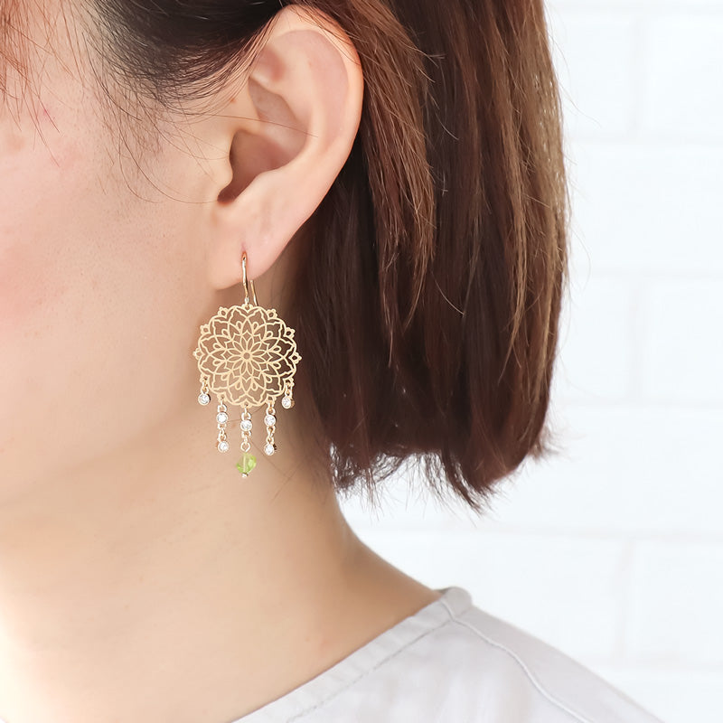 レシピNo.KR1187 エッチングパーツのイヤーアクセサリー4種