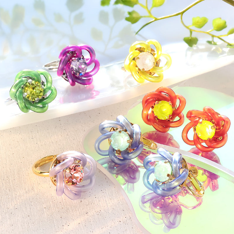 Recipe No. KR1199 3 types of flower accessories from PVC cord tube
