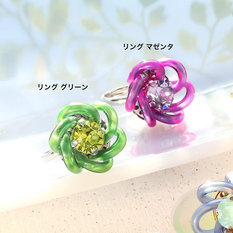 Recipe No. KR1199 3 types of flower accessories from PVC cord tube