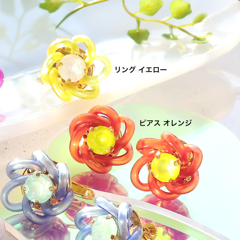 Recipe No. KR1199 3 types of flower accessories from PVC cord tube