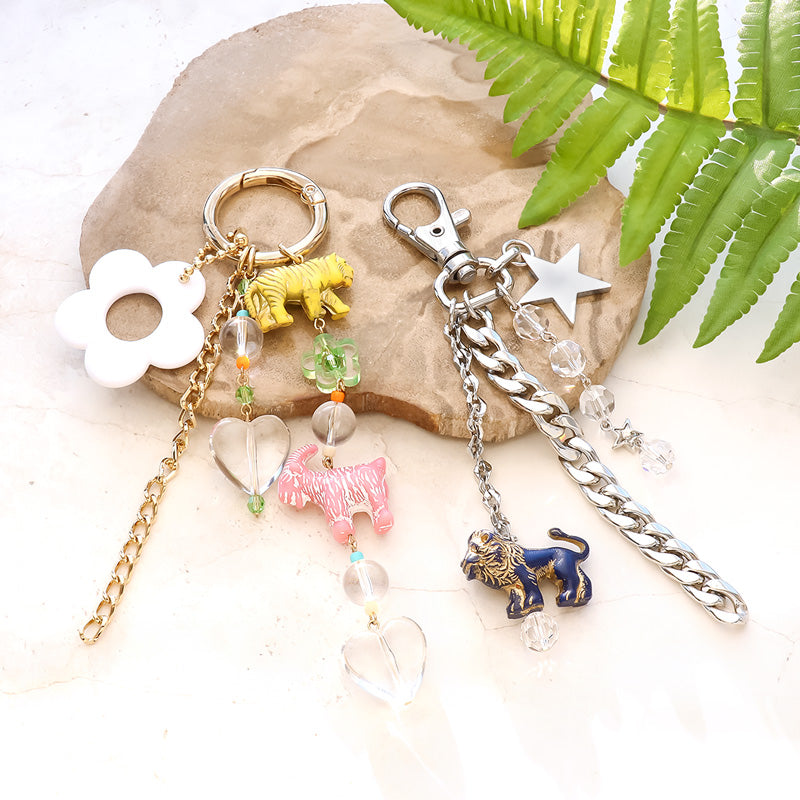 Recipe No. KR1201: 2 types of German acrylic animal bag charms