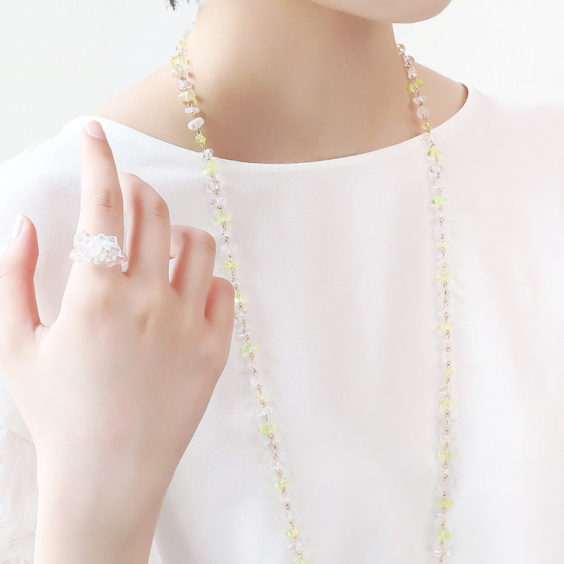 レシピNo.KR1229 チェコビーズサザレのアクセサリー2種