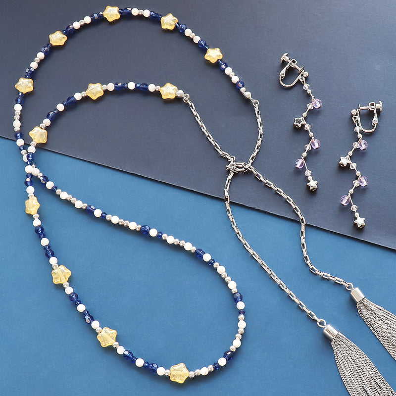 Recipe No. KR1232 - 2 types of Czech bead star motif accessories
