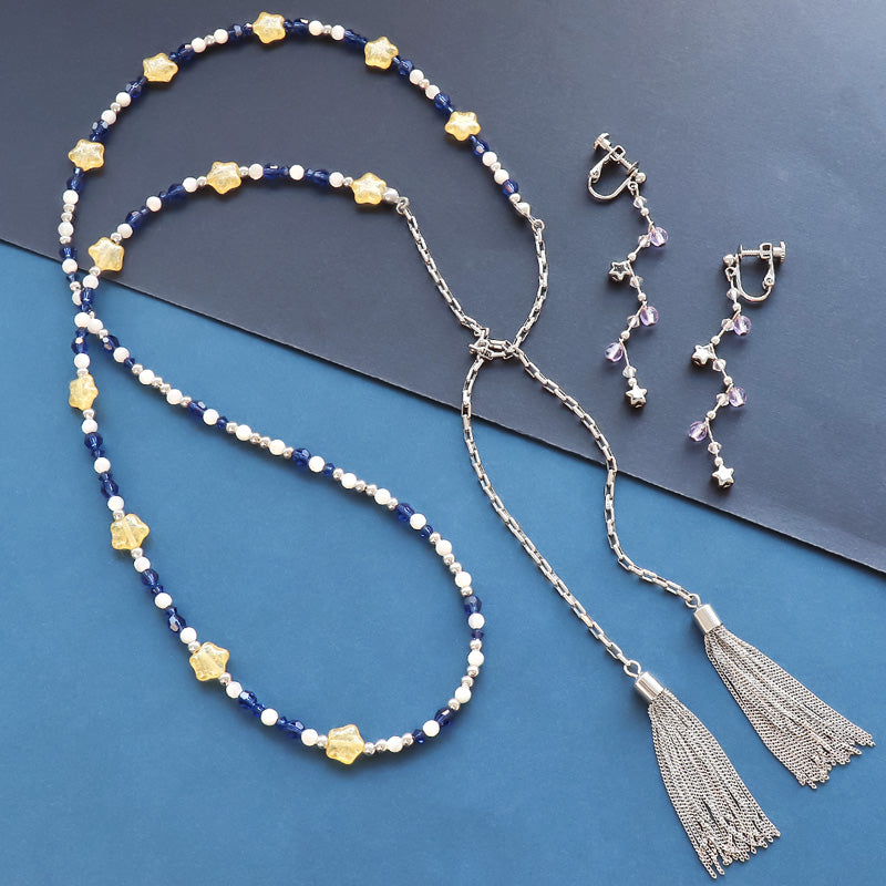 Recipe No. KR1232 - 2 types of Czech bead star motif accessories