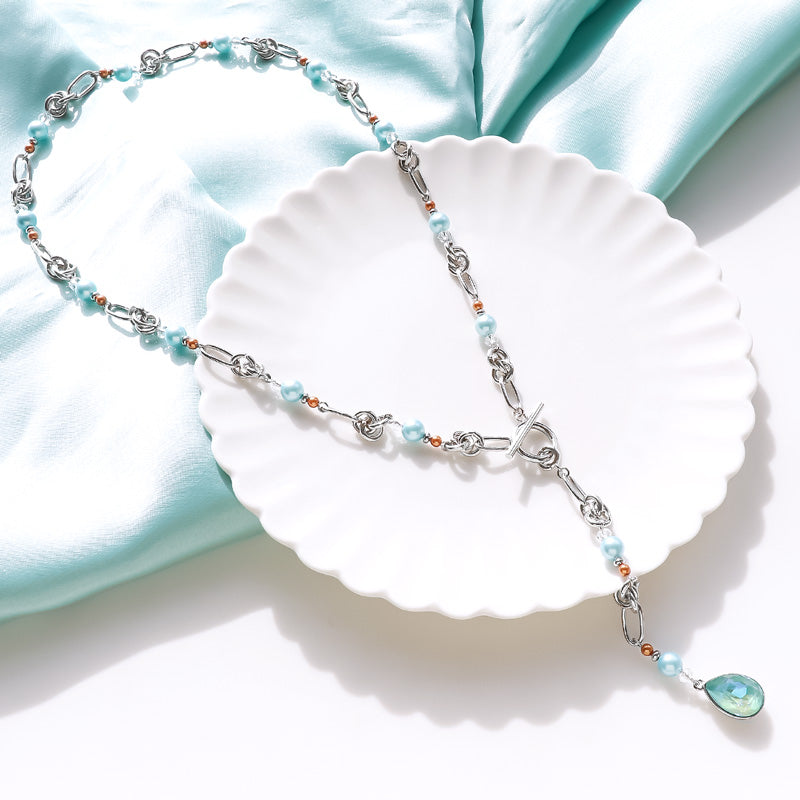 Recipe No. KR1242 Crystal Pearl Y-shaped 2-way necklace