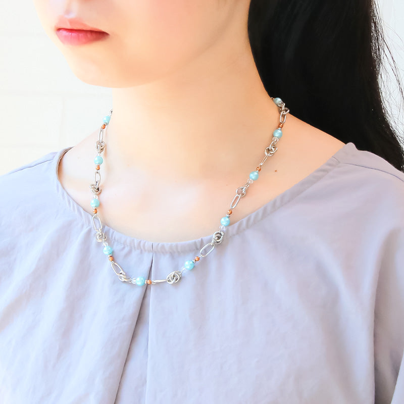 Recipe No. KR1242 Crystal Pearl Y-shaped 2-way necklace