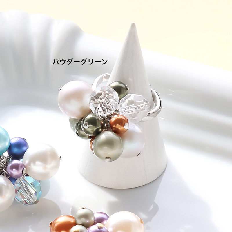 Recipe No. KR1246 Crystal Pearl Sharp Ring