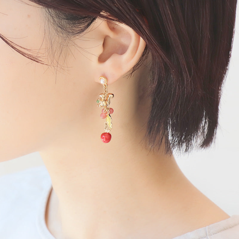 レシピNo.KR1249 秋チャームのハーベストイヤーアクセサリー3種