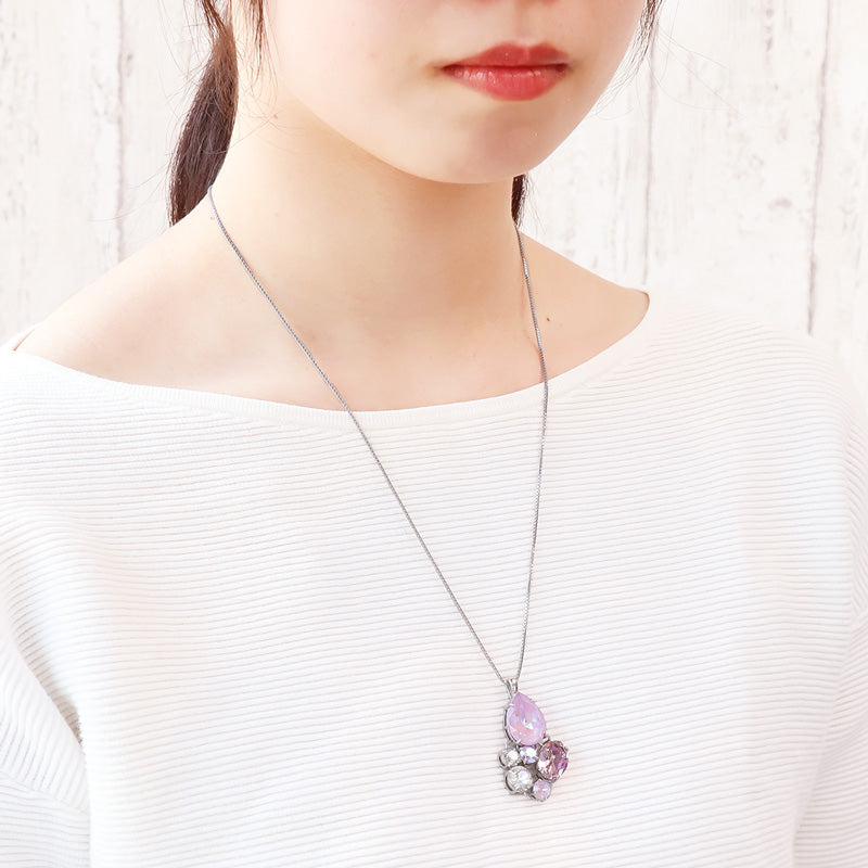 レシピNo.KR1331 貴和クリスタルのコネクトビジューネックレス