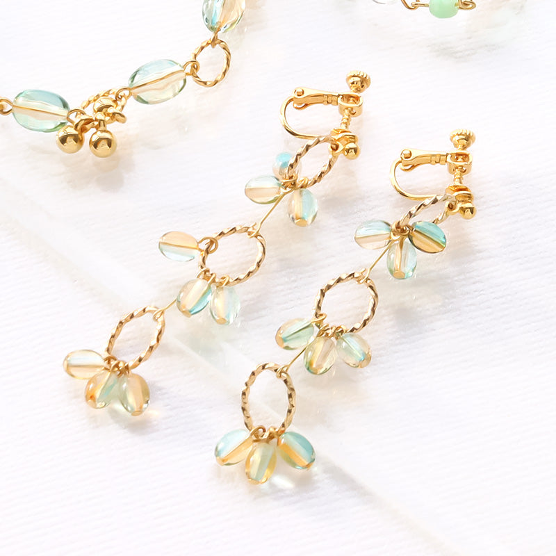 Recipe No.KR1338 Acrylic jujube bead metal mix accessories 3 types