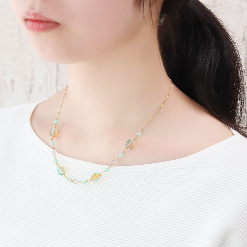 Recipe No.KR1338 Acrylic jujube bead metal mix accessories 3 types