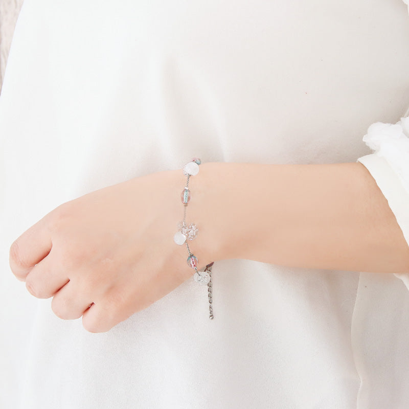 レシピNo.KR1339 アクリルナツメビーズのブルートーンアクセサリー3種