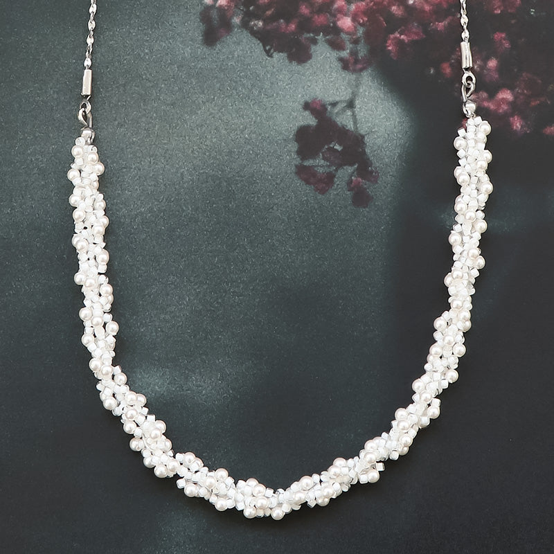 Recipe No.KR1341 Mini pearl spiral necklace