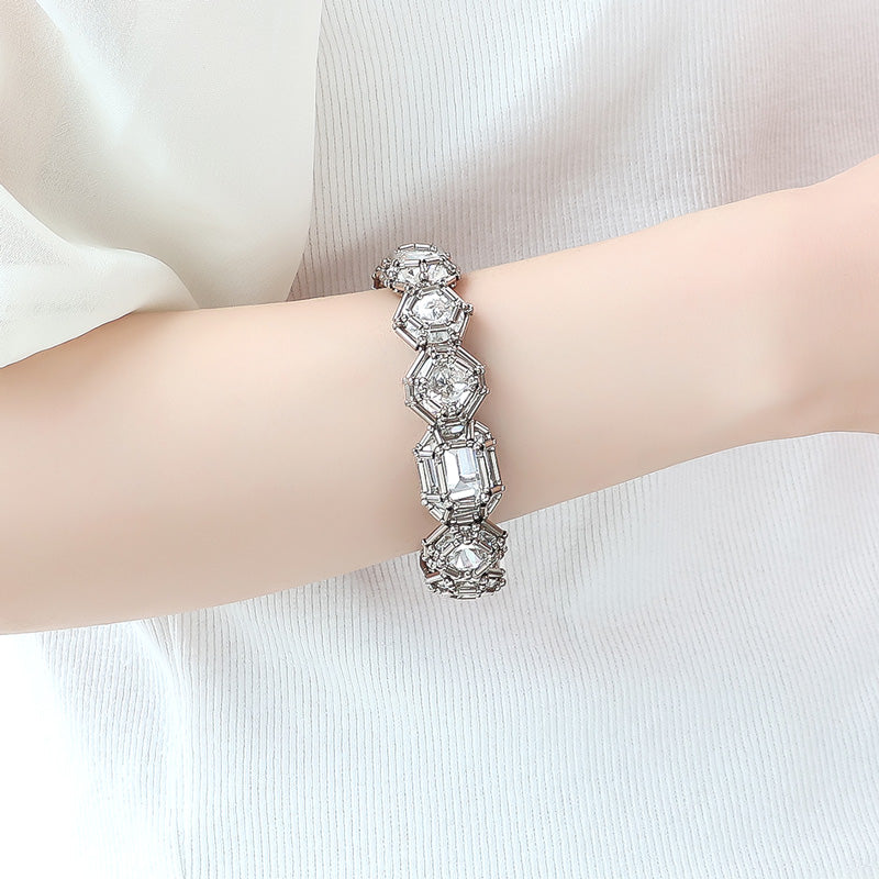 レシピNo.KR1349 貴和クリスタル宝石編みプリンセスのブレスレット