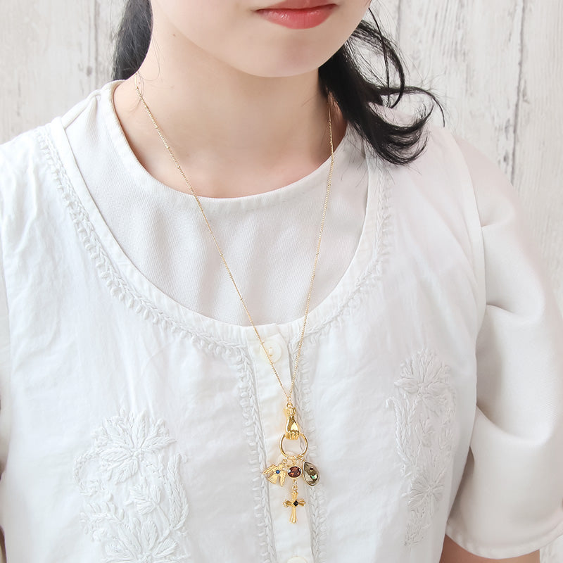 レシピNo.KR1354 貴和クリスタルのモダンエスニックアクセサリー3種