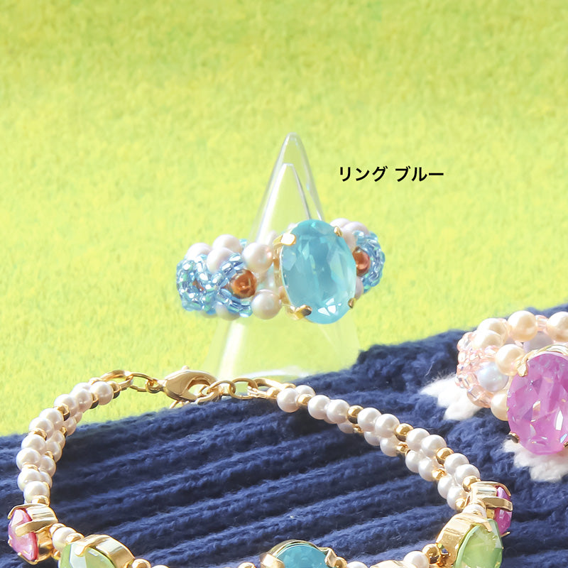 レシピNo.KR1357 貴和クリスタルのトロピカルアクセサリー2種