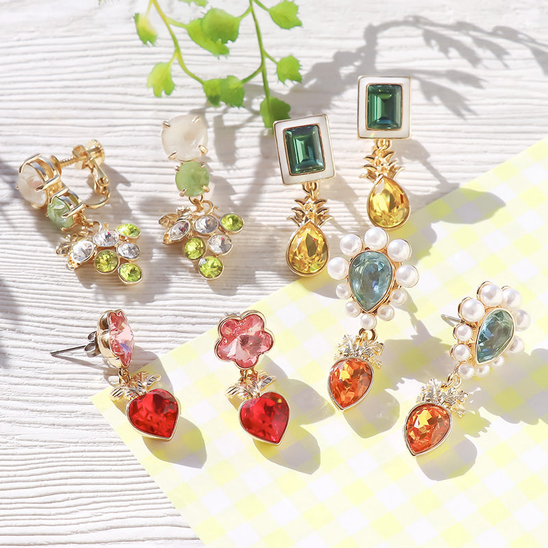 Recipe No.KR1360Kiwa crystals4 types of fruit and vegetable ear accessories