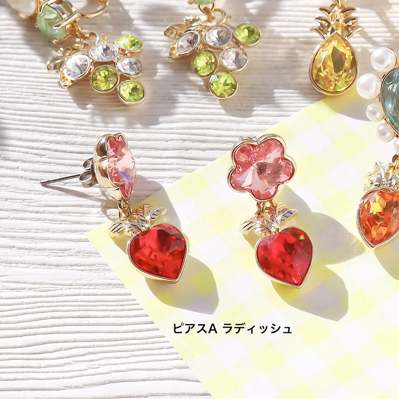Recipe No.KR1360Kiwa crystals4 types of fruit and vegetable ear accessories
