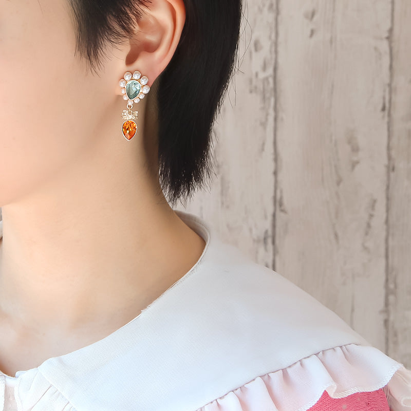 Recipe No.KR1360Kiwa crystals4 types of fruit and vegetable ear accessories