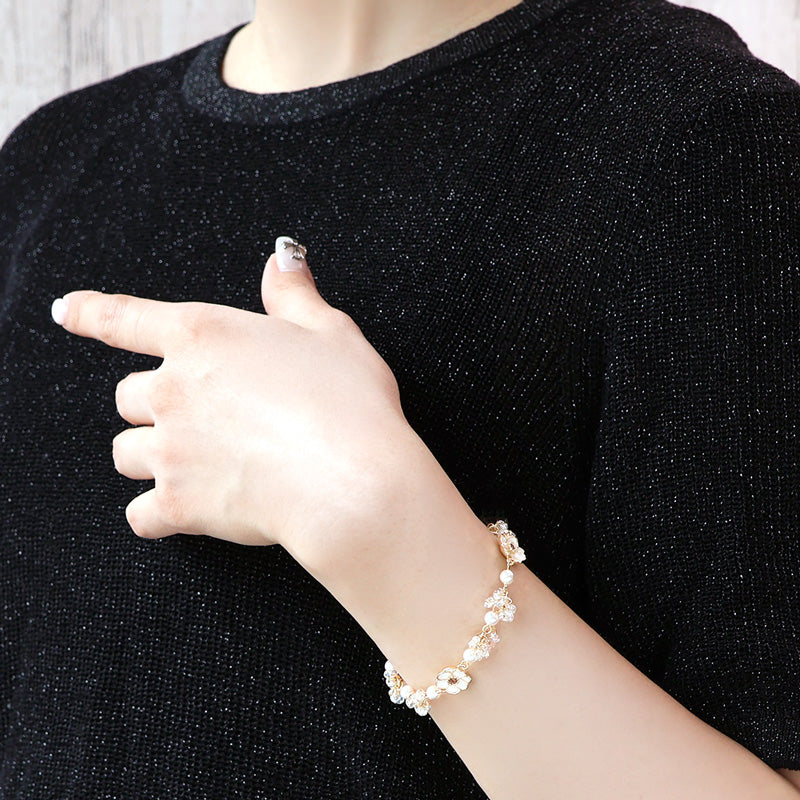 レシピNo.KR1366 ホワイトアネモネのブレス&ピアス