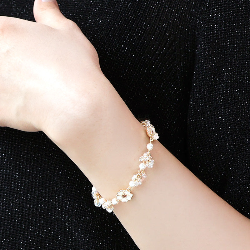 レシピNo.KR1366 ホワイトアネモネのブレス&ピアス